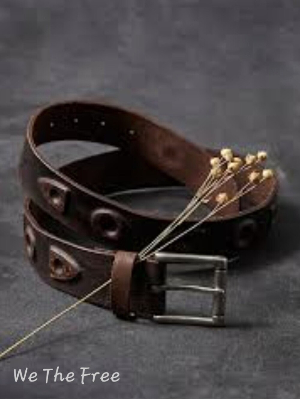 We The Free Monte Leather Belt with Grommet Accents Size XS NWT Color Expresso